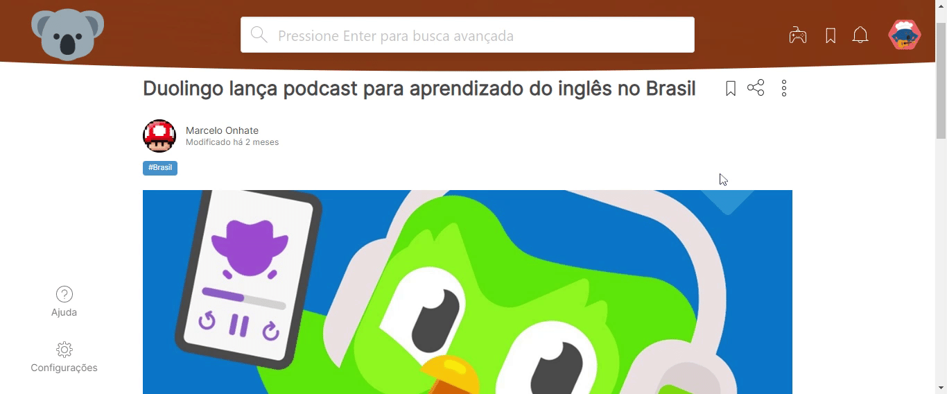 Duolingo lança podcast para aprendizado do inglês no Brasil em Tecnologia (1).gif