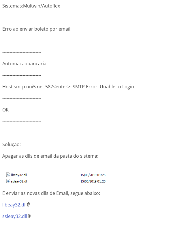 Erro ao enviar e-mail Host smtp.uni5.net:587<enter>- SMTP Error: Unable to Login.